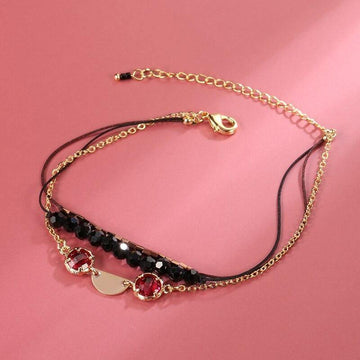 2021 Fashion Vintage Crystal Handmade Beaded Flower Bangles Bracelet - The Jewellery Supermarket